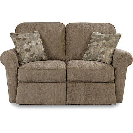Power La-Z-Time® Full Reclining Loveseat with Rolled Arms